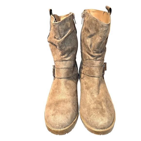 Arizona Jean Company 7 Brown Women's Ankle Boots 1 1/2 Inch High Heel Shoe - Picture 3 of 8